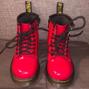 Dr. Marten Red Patent Boot Size US 7 (toddler)